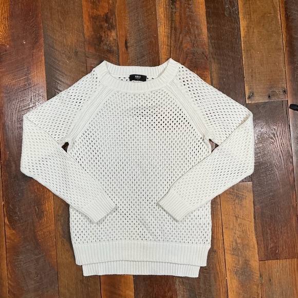ABLE Cream Open Knit Cotton Sweater Women’s XS - Picture 4 of 9